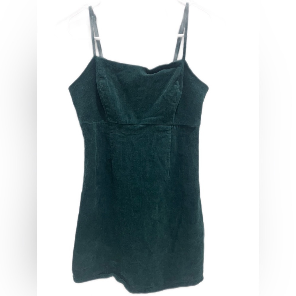 NWOT LOTTIE MOSS PACSUN GREEN CORDUROY MINI DRESS